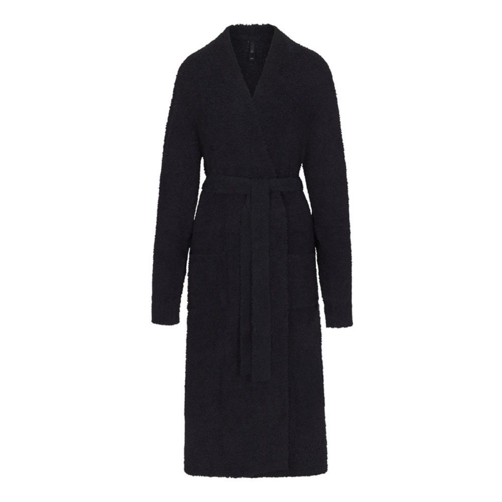 SKIMS Cozy Robe Onyx  (XXS/XS) - Picture 4 of 6